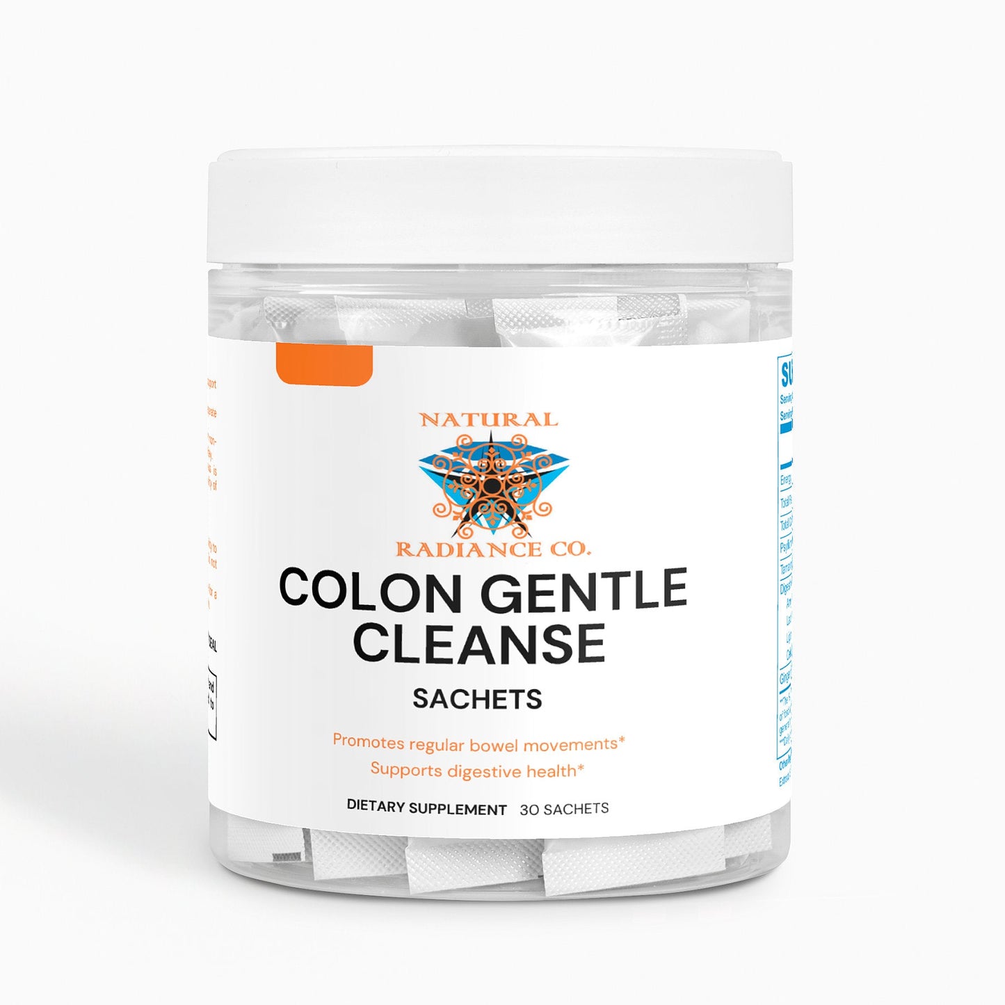 Colon Gentle Cleanse dietary supplement sachets for digestive health.