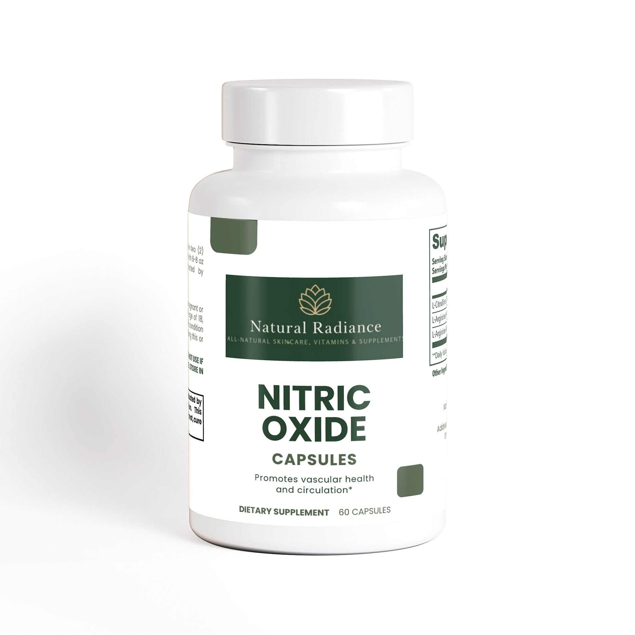 Nitric Oxide for Healthy Circulation & Muscle Growth - 60 Capsules Natural Radiance Nitric Oxide for Healthy Circulation & Muscle Growth - 60 Capsules Natural Radiance