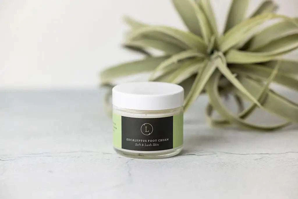 Eucalyptus foot cream from the Christmas gift basket.