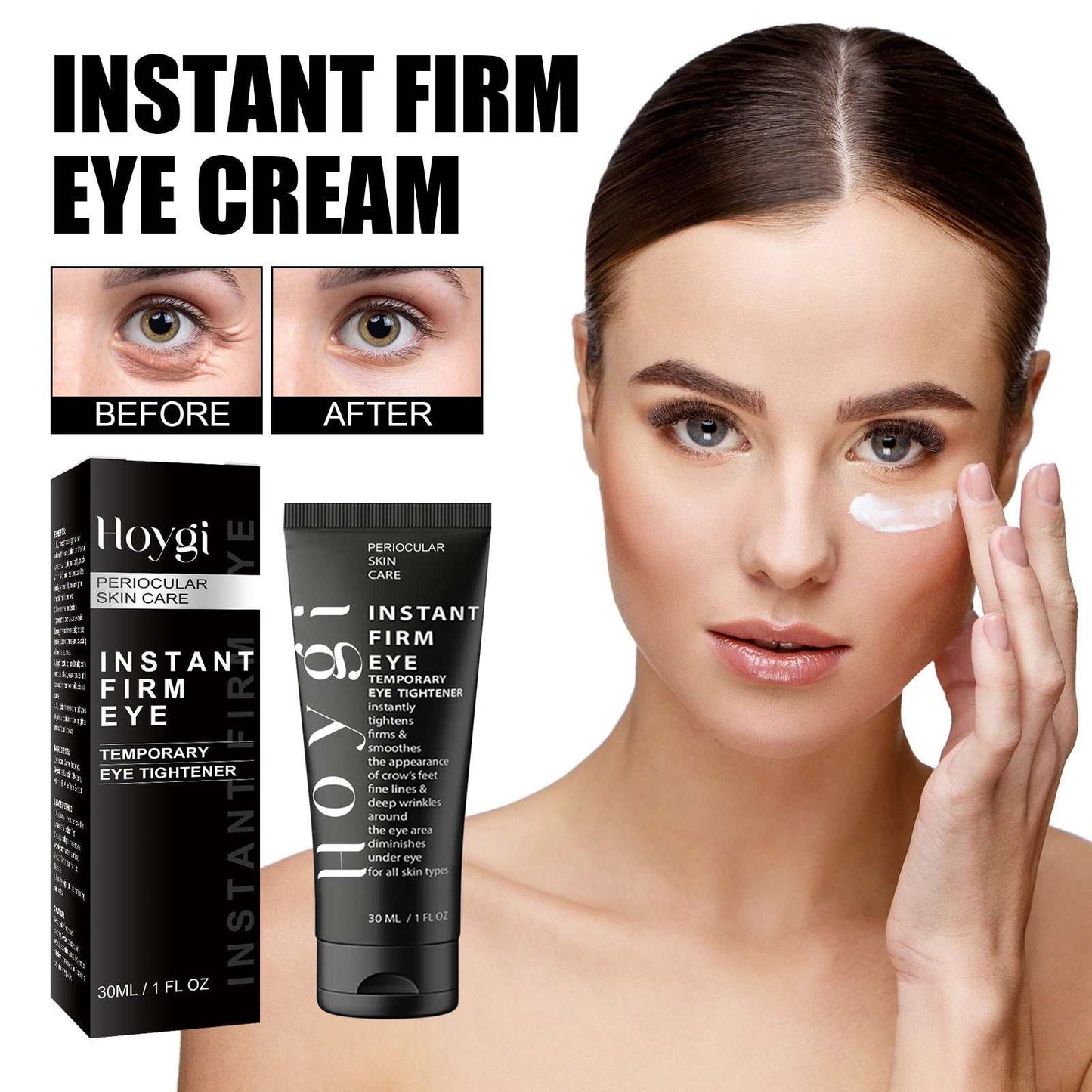 Instant Firm Eye Tightening Cream - Hydrating and rejuvenating eye treatment for smooth skin, reduces puffiness, dark circles, and fine lines.