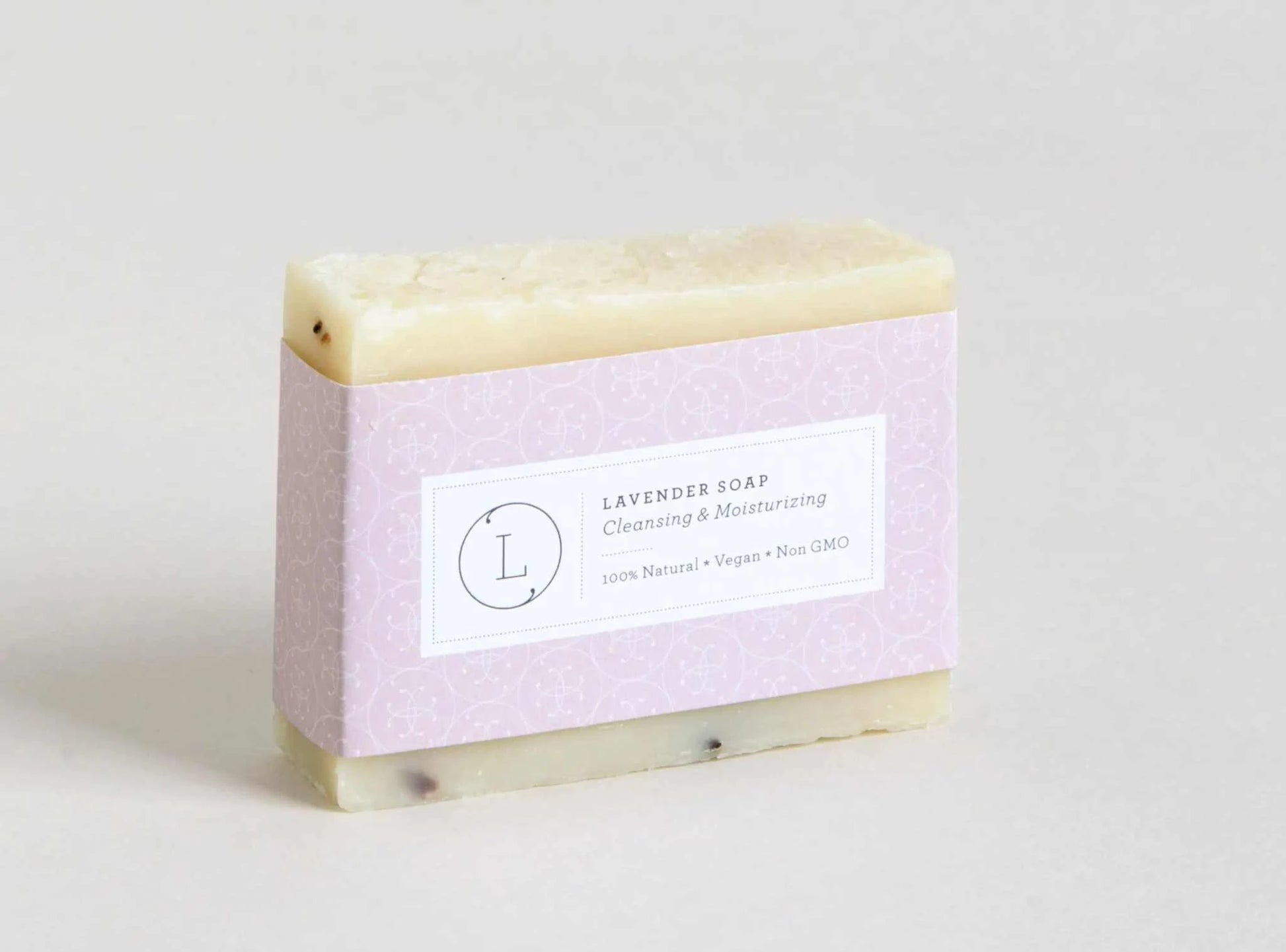 All natural lavender soap bar for cleansing and moisturizing.