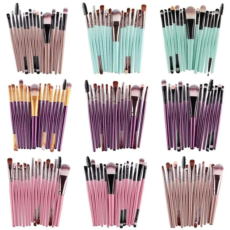 Brush makeup kit with professional-quality, versatile, durable brushes for flawless application.