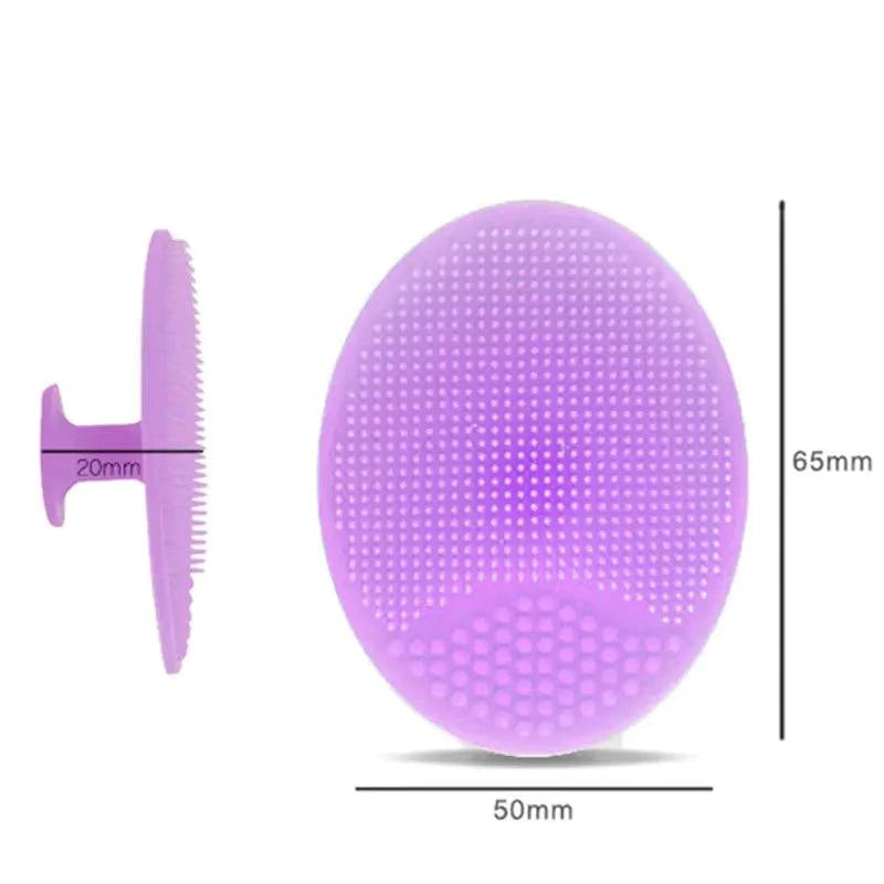 Silicone facial exfoliating cleansing brush with soft, flexible bristles for deep skin cleaning and revitalization.