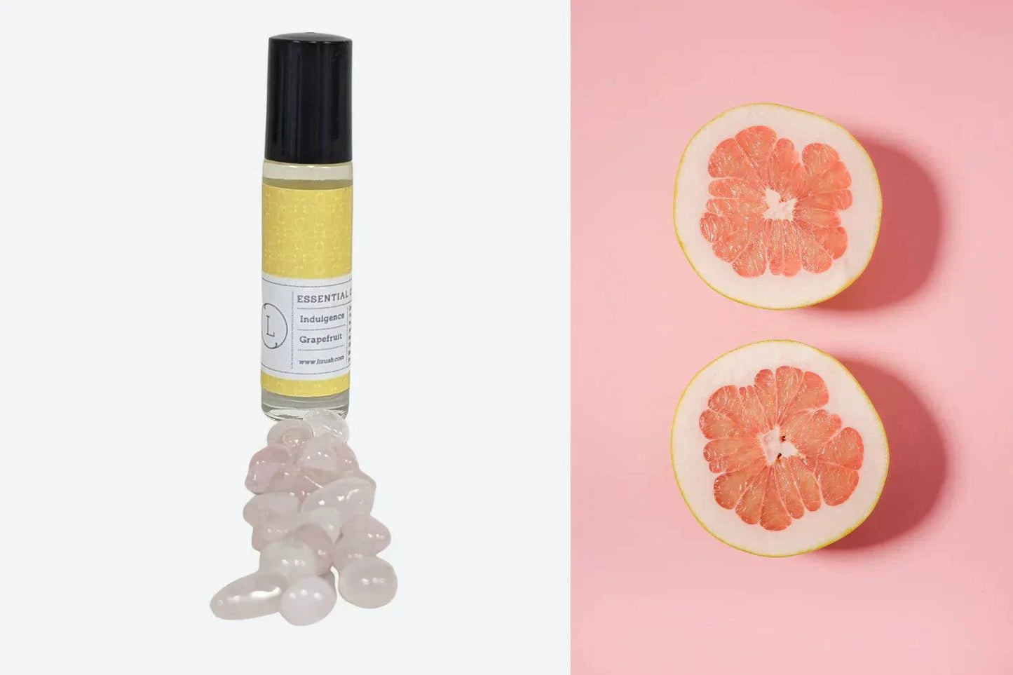Essential Oils Roll-On with Grapefruit and Crystals, CBD Infused.