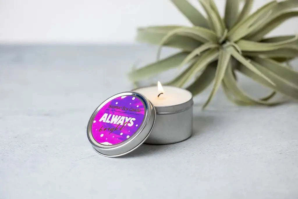 Spa Gift Box with lavender scented soy candle, perfect for relaxation and pampering.
