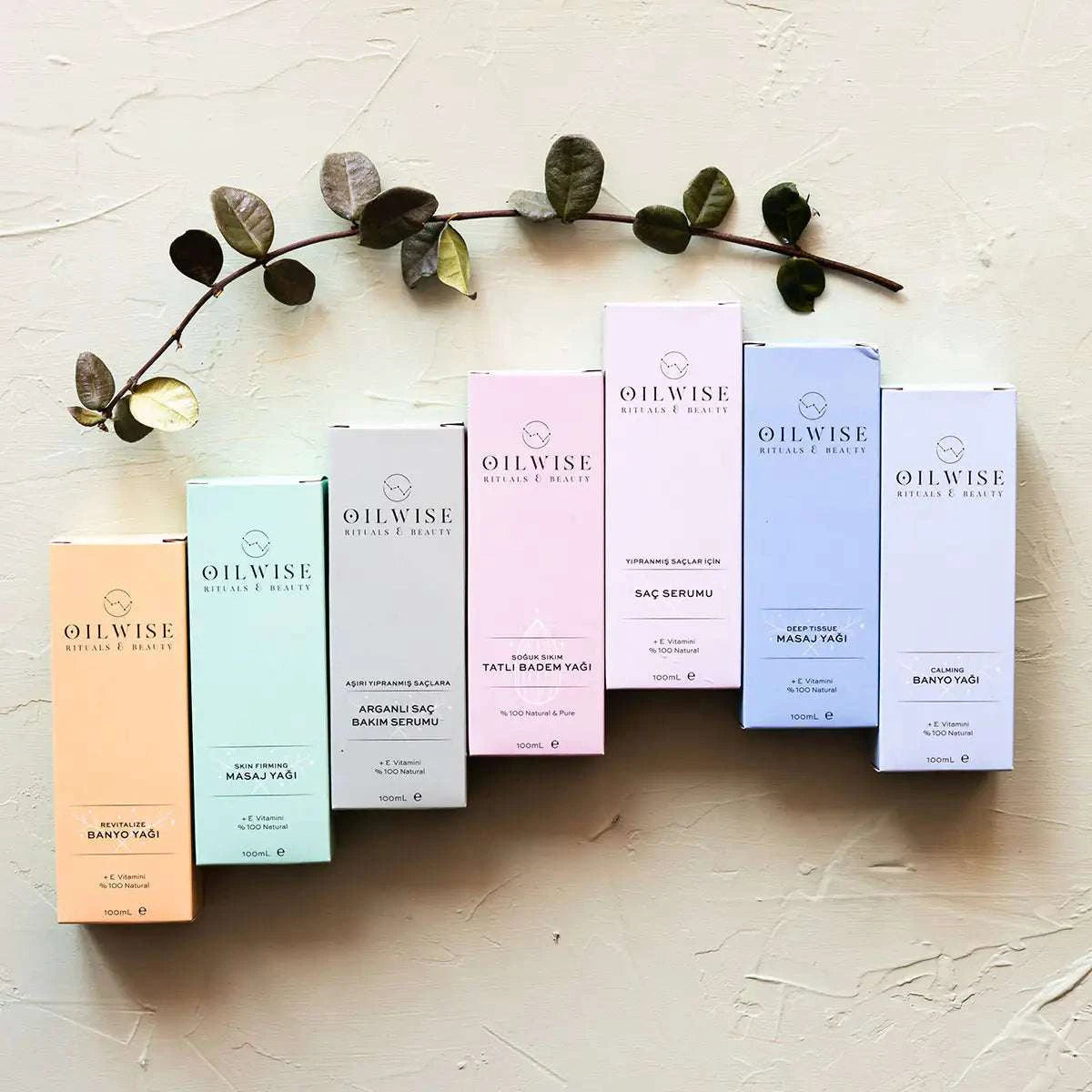 Oilwise Calming Bath Oil 100 ml with natural essential oils and vitamin E in packaging.