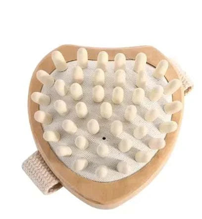 CircuGlow 2 in 1 Massage Brush with natural bristles for exfoliation and massage.