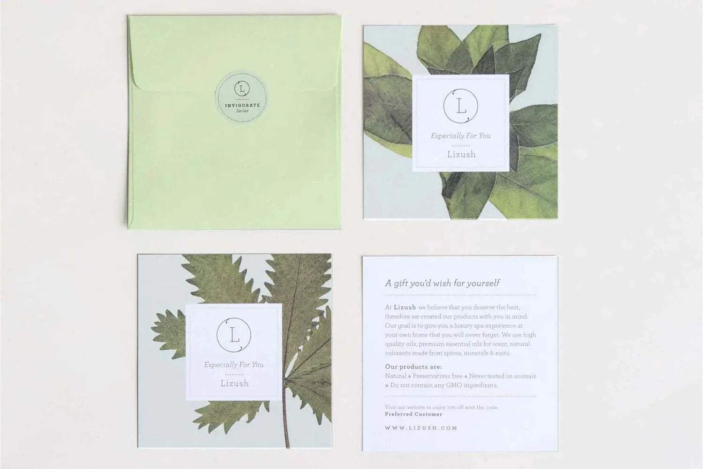 Luxury Valentine's Day gift set with natural skincare, candles, and personalized greeting card.