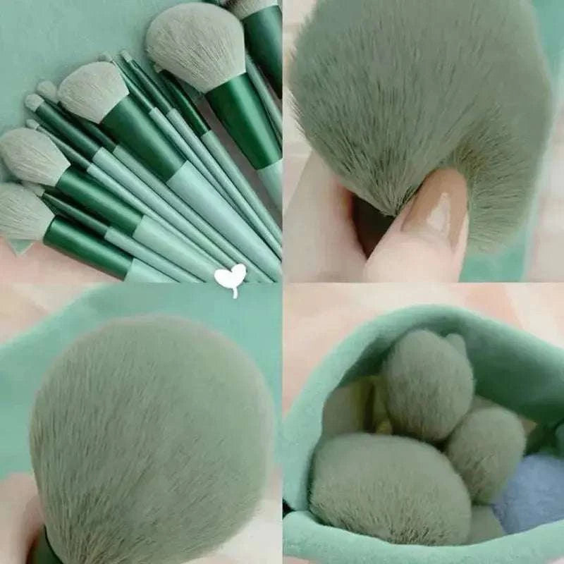 Soft fluffy makeup brushes set with ultra-soft bristles for flawless application.