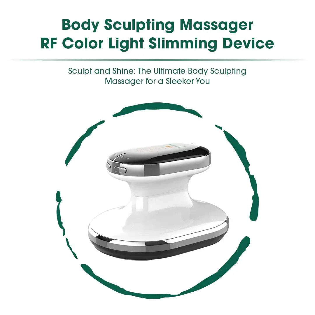Advanced body contouring device with RF and color light for body sculpting and skincare.