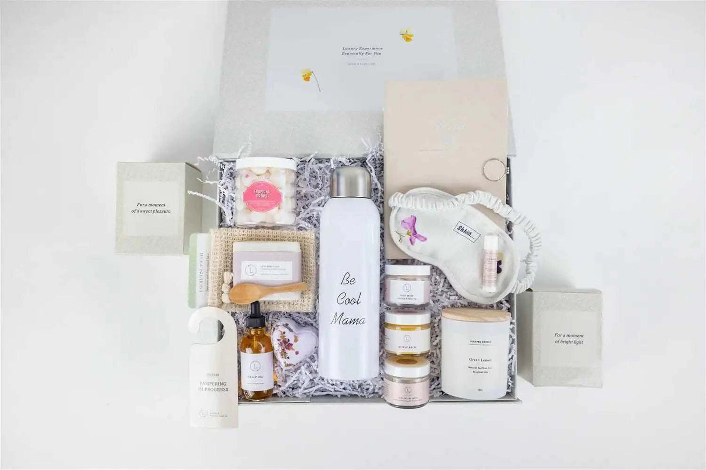 Mom Gift Box with Pampering Natural Skincare Essentials for New Mom
