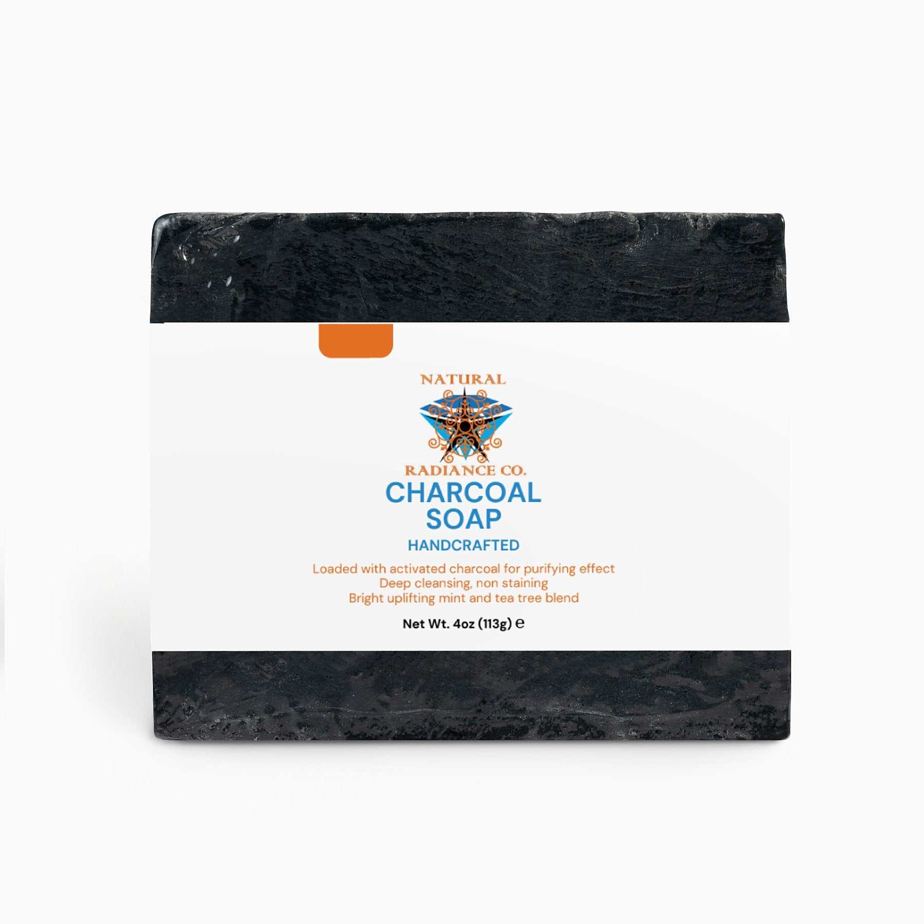 Charcoal Soap, handcrafted with activated charcoal for deep cleansing, 4 oz.