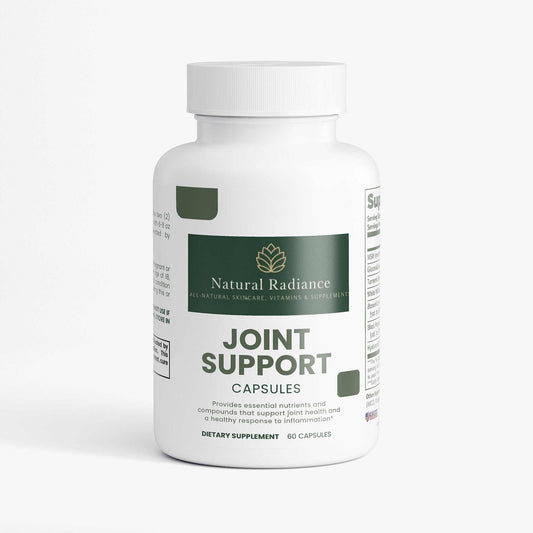 Joint support supplement bottle with natural ingredients for joint health and flexibility