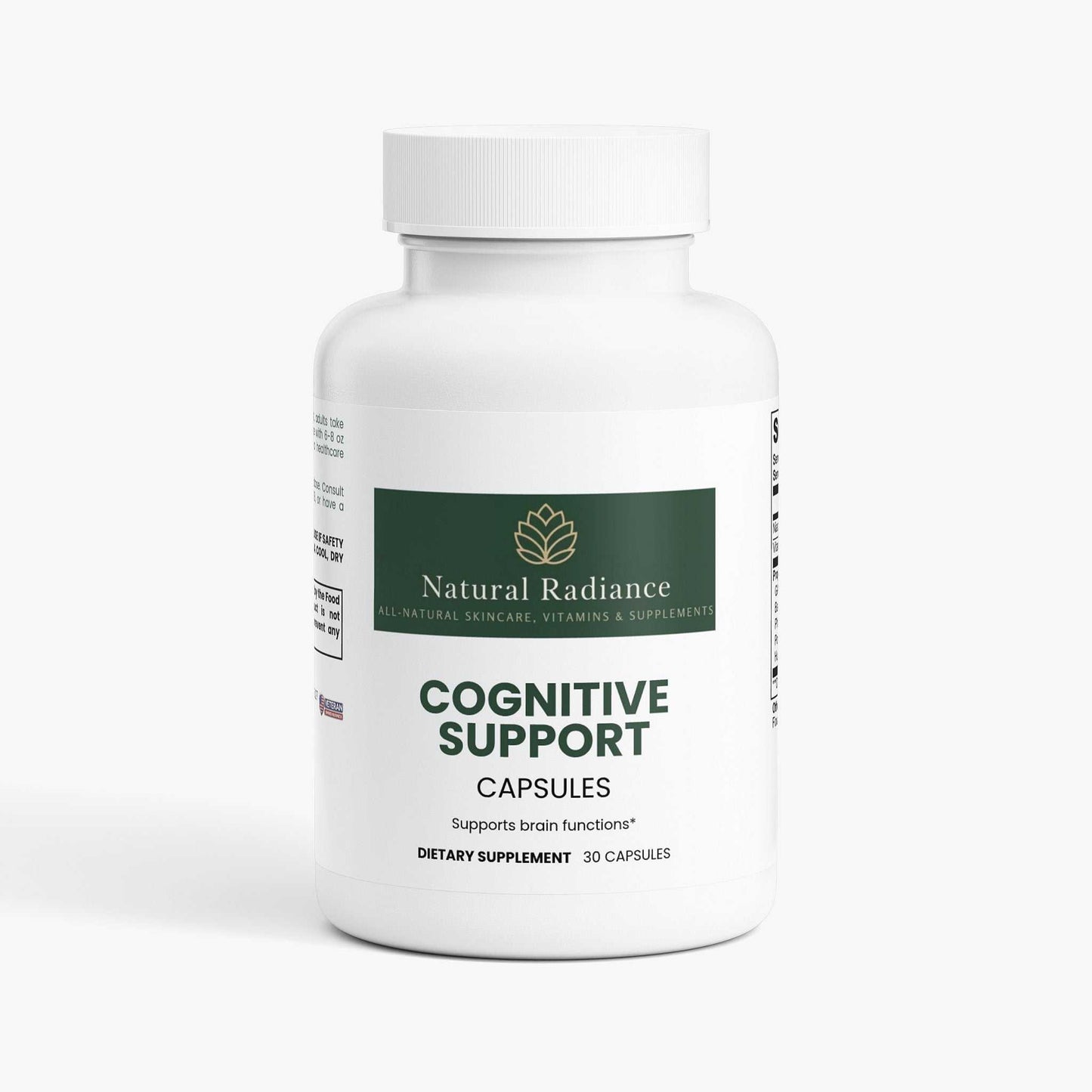 Cognitive support supplement with natural ingredients for brain health and mental clarity