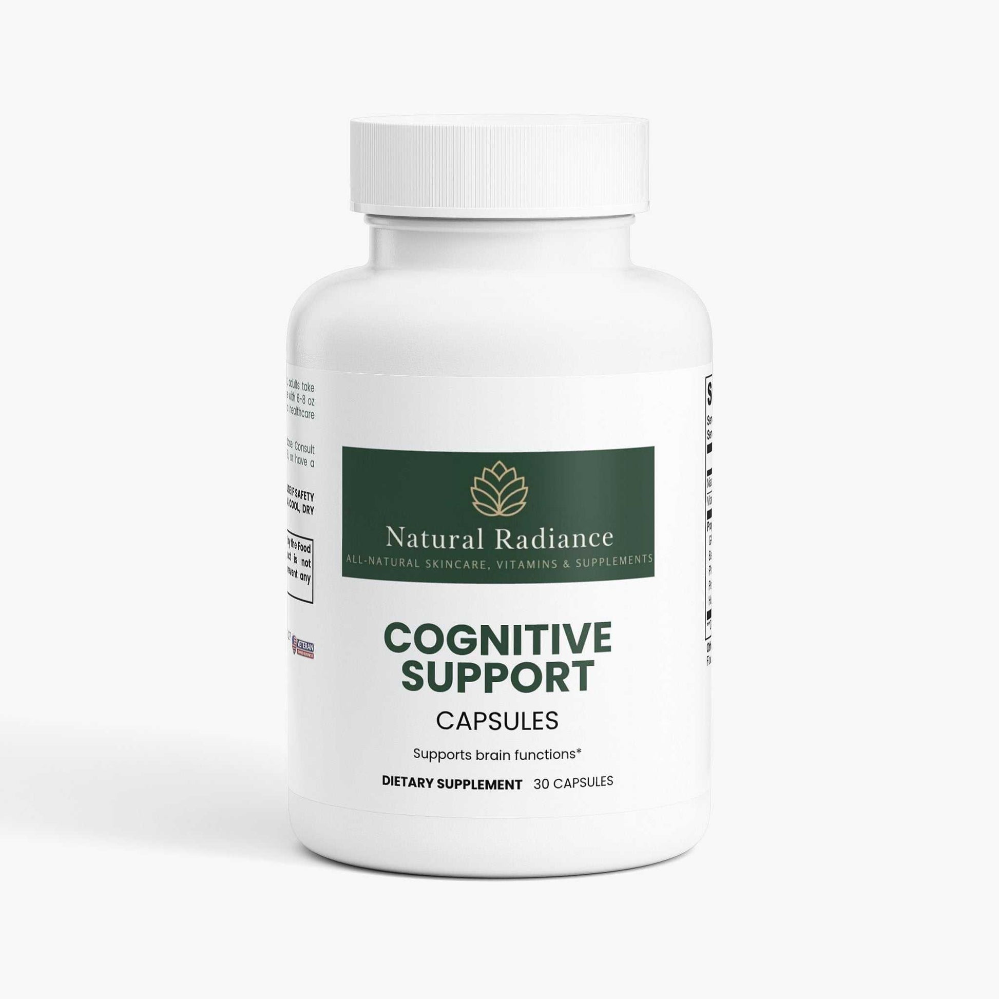 Cognitive support supplement with natural ingredients for brain health and mental clarity