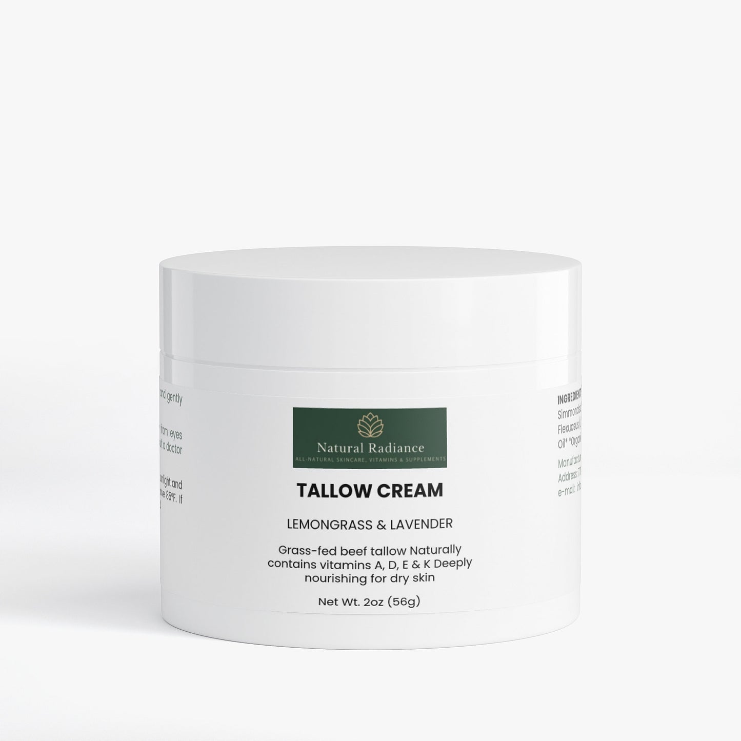 Tallow Cream Lemongrass & Lavender