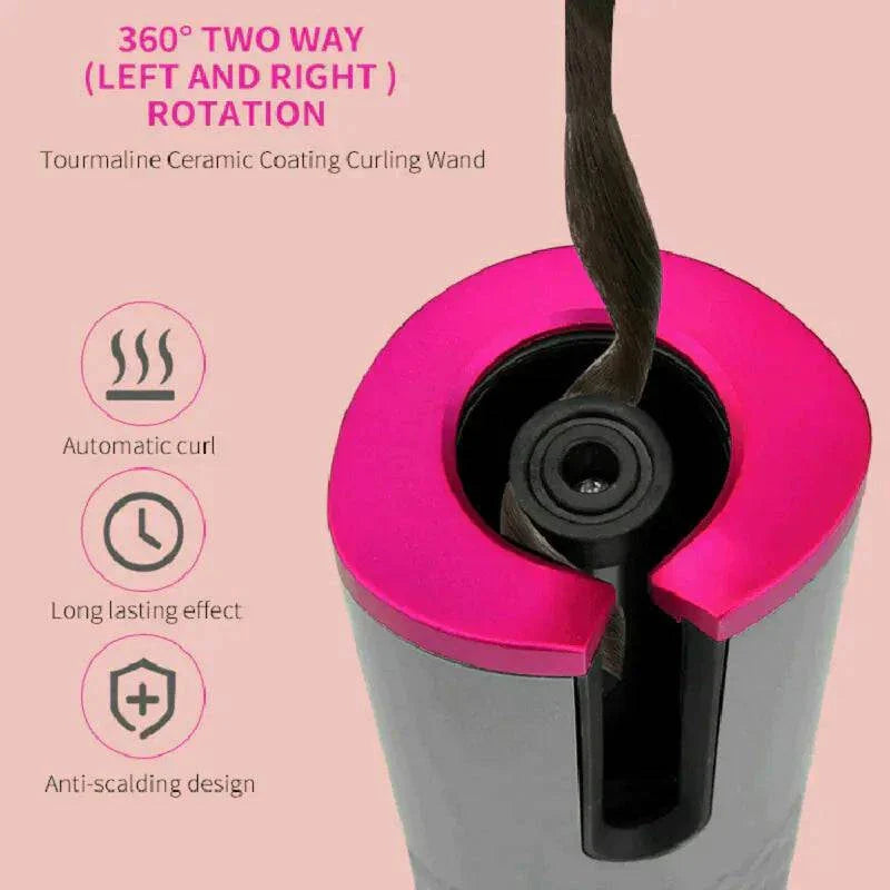 Wireless Ceramic Auto Rotating Hair Curler