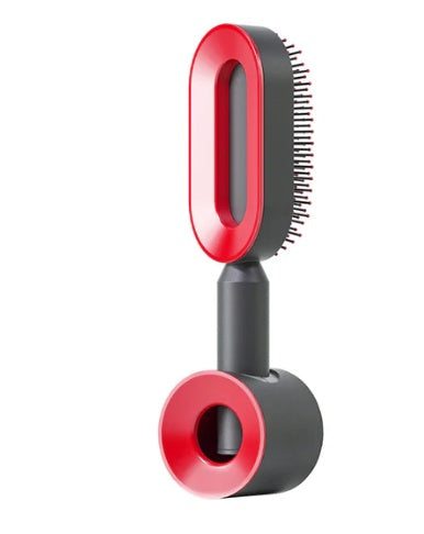 One Click Push Button Self Cleaning Hair Brush