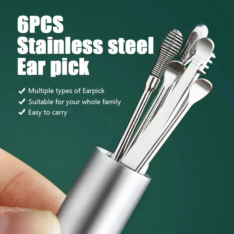 6pcs set Stainless Steel Ear Picking