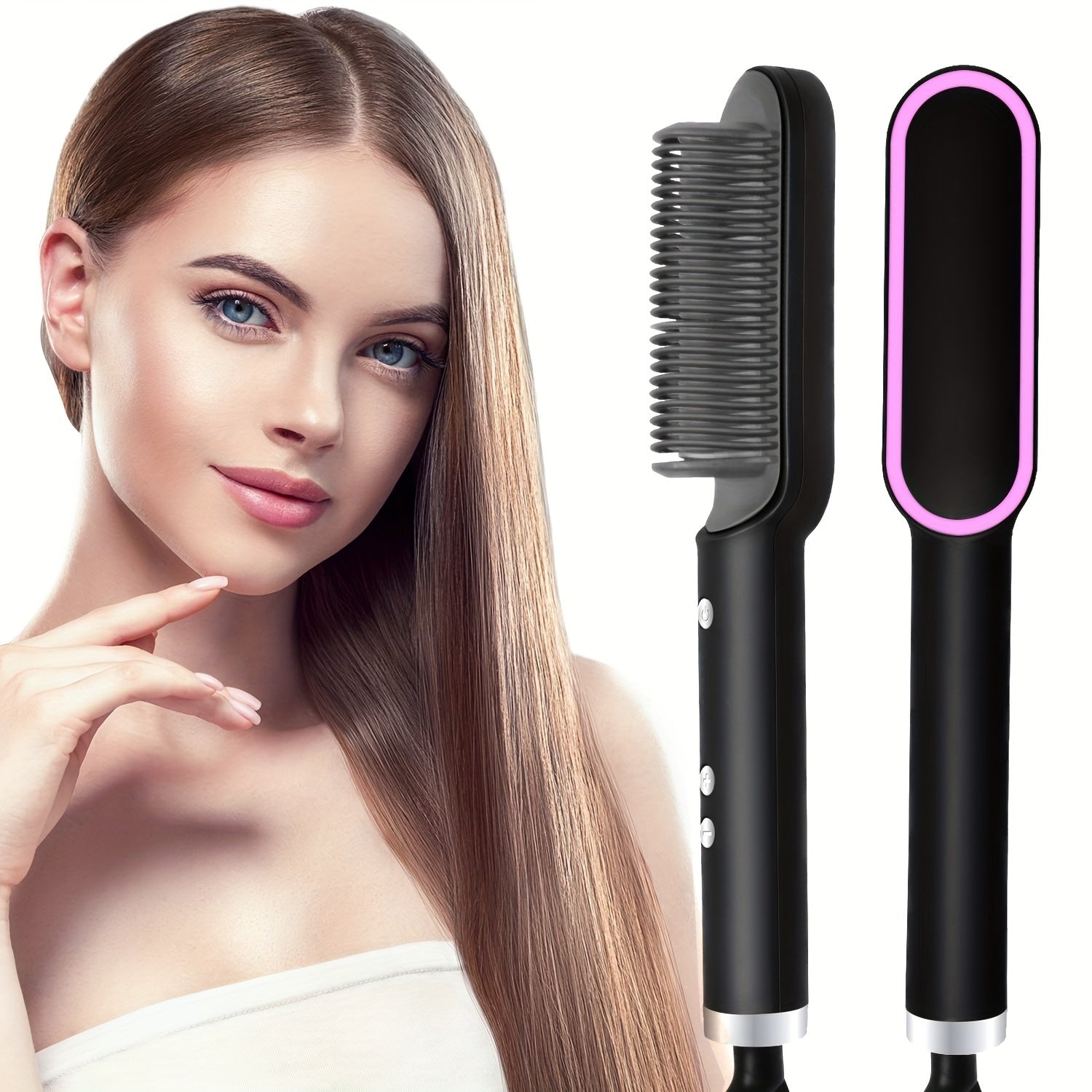 2-in-1 electric hair straightener