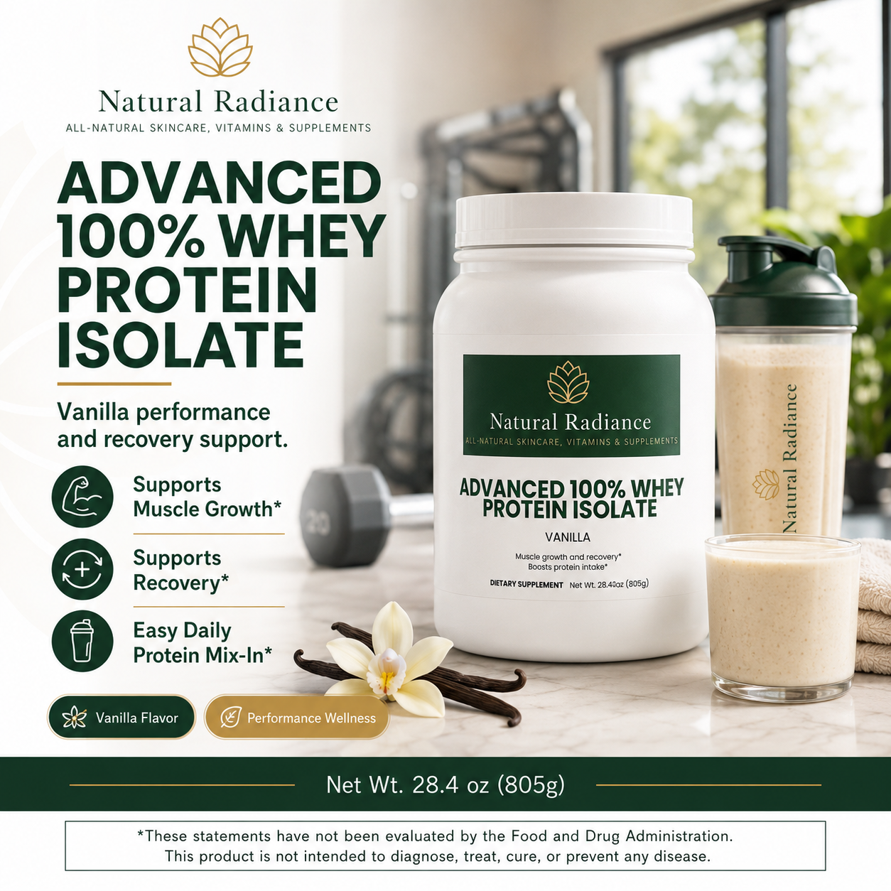 Aislado de Proteína de Suero de Leche 100% Avanzado (Vainilla)