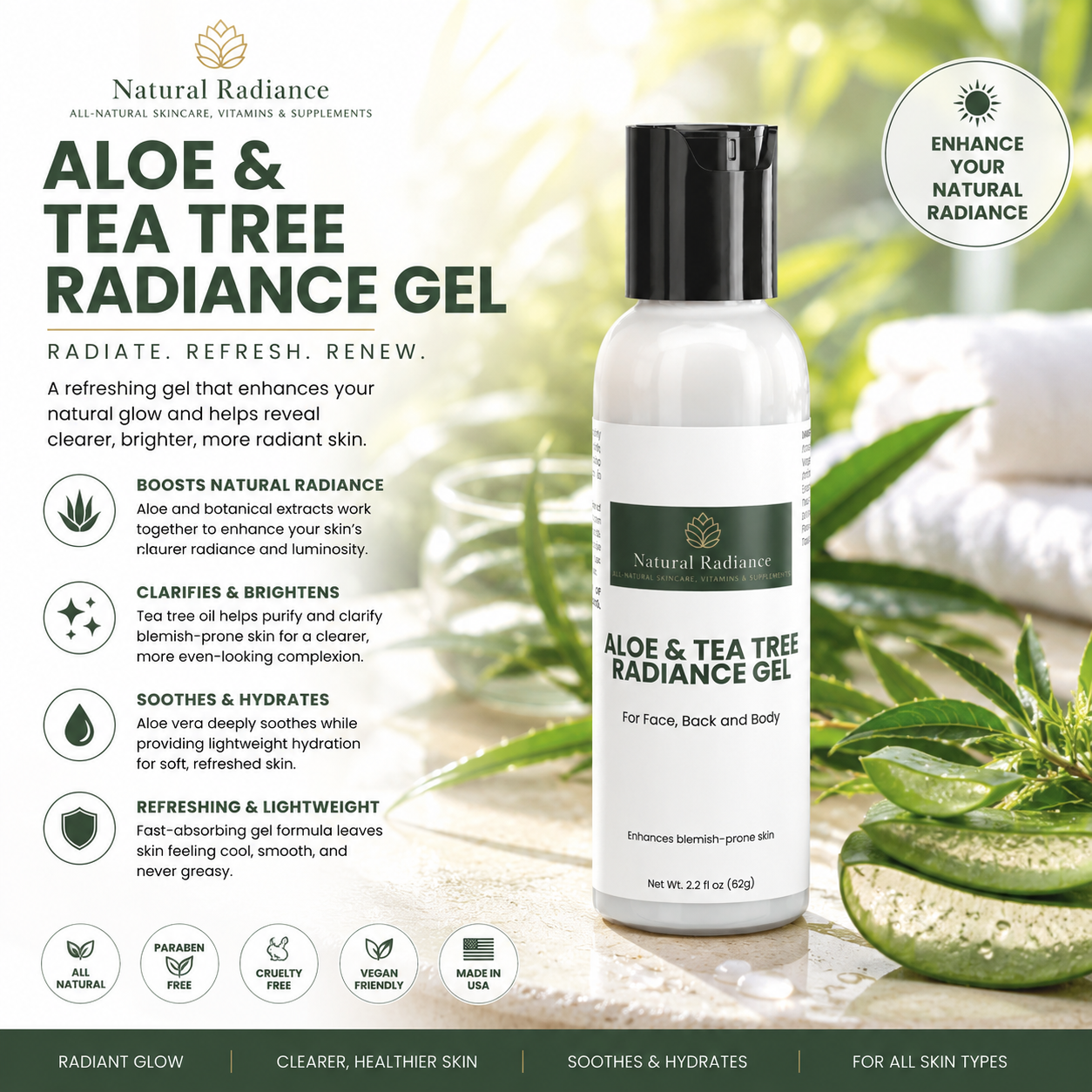Aloe & Tea Tree Radiance Gel