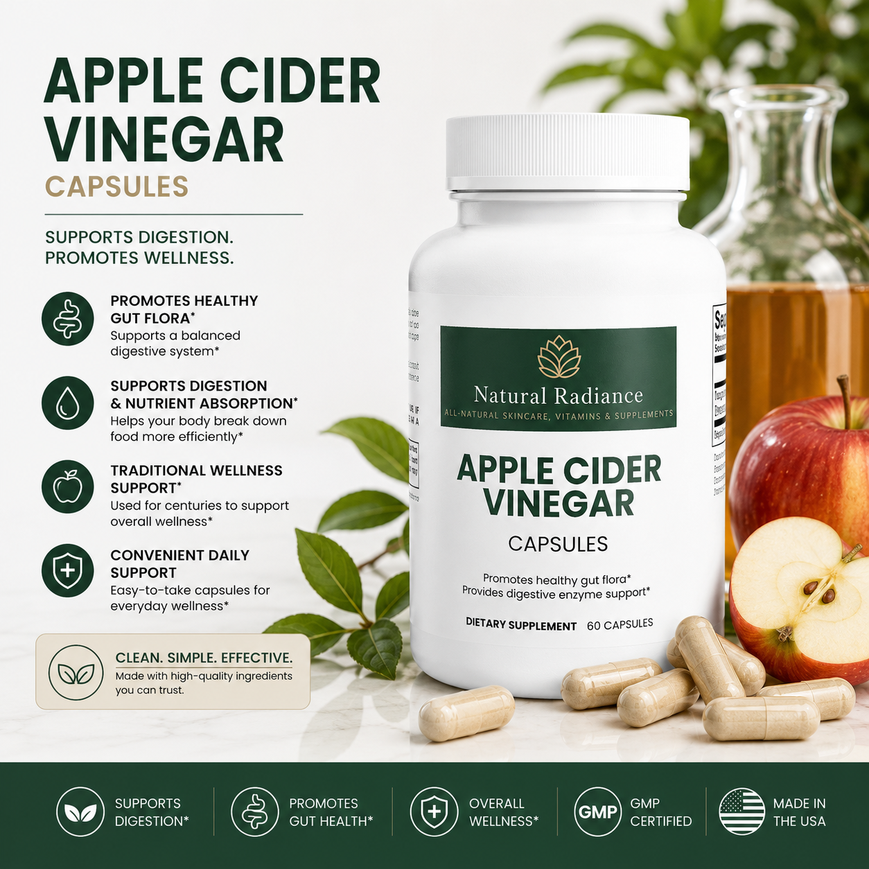 Cápsulas de Vinagre de Sidra de Manzana
