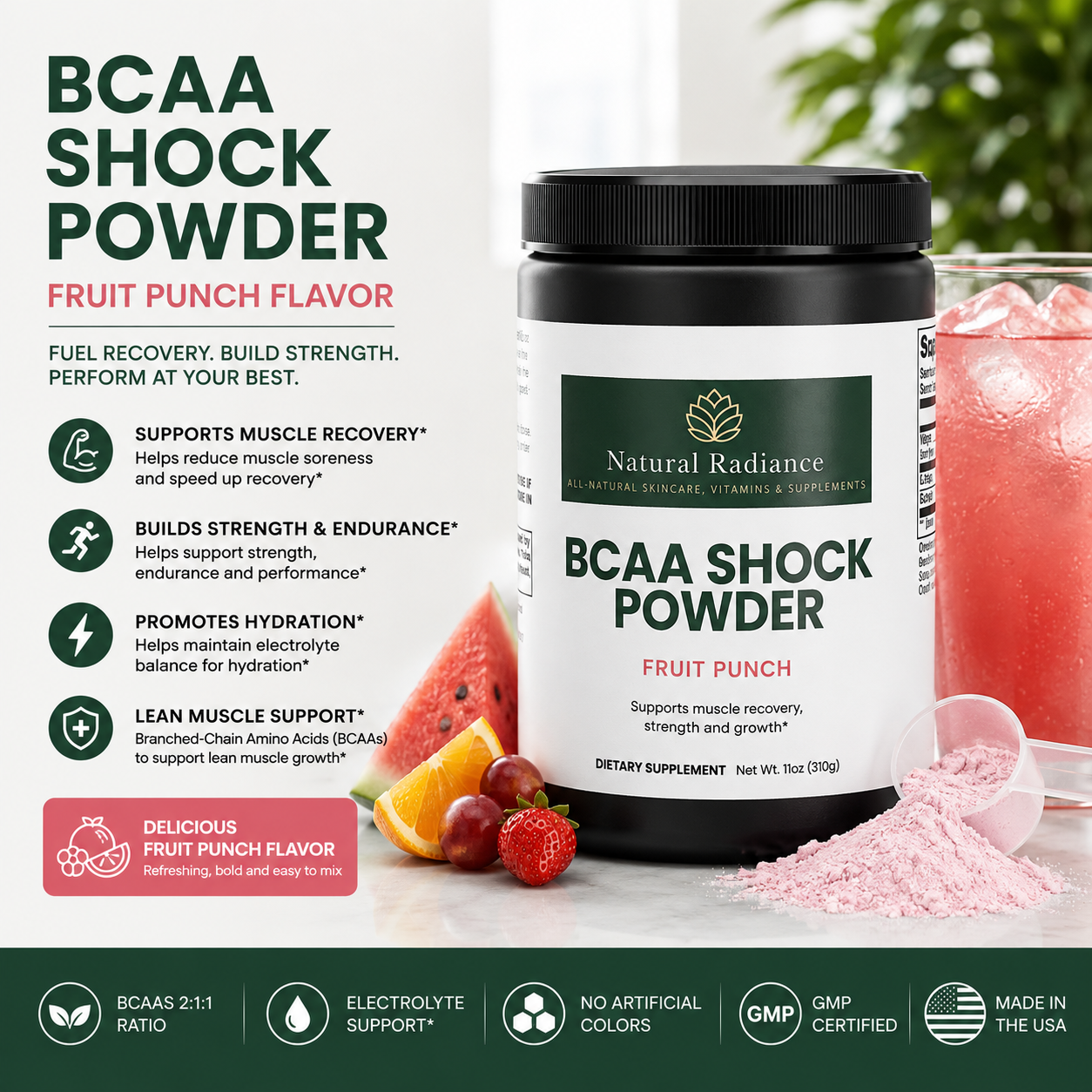 BCAA Shock Powder (Fruit Punch)