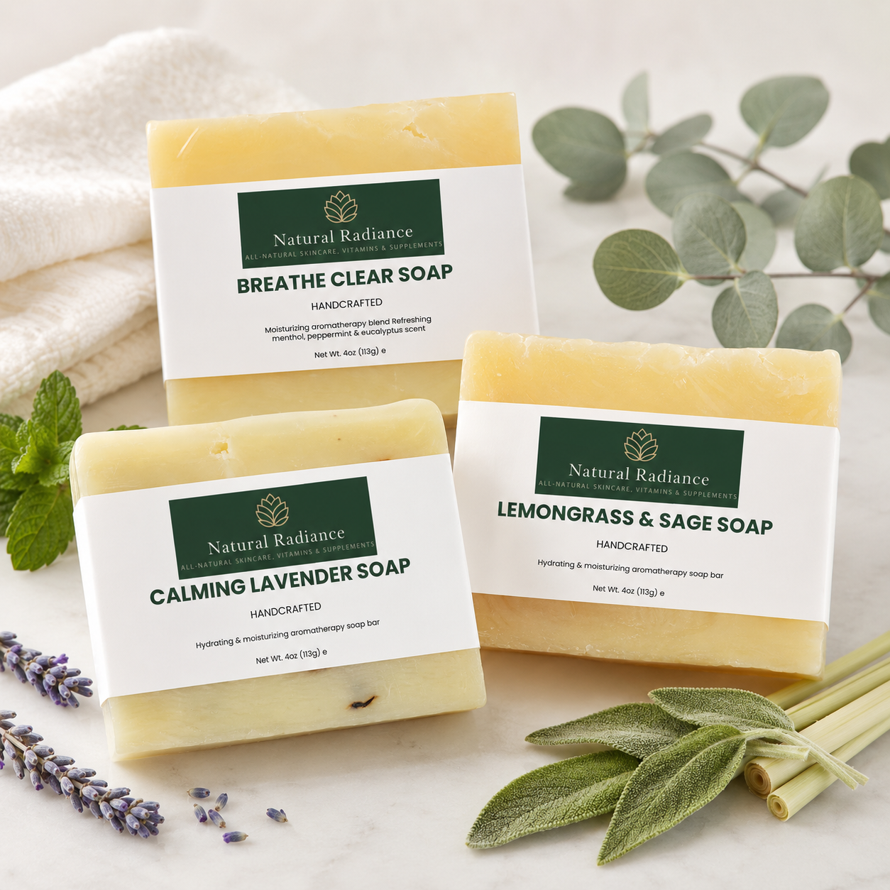 Natural Radiance Aromatherapy Soap Collection