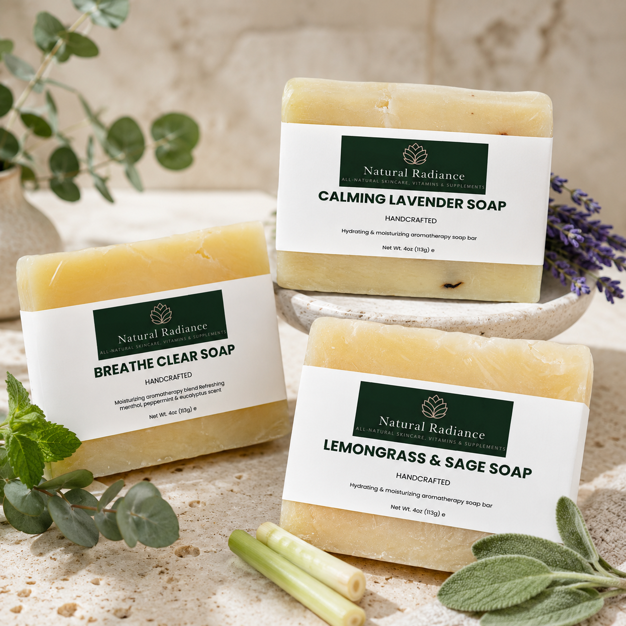 Natural Radiance Aromatherapy Soap Collection
