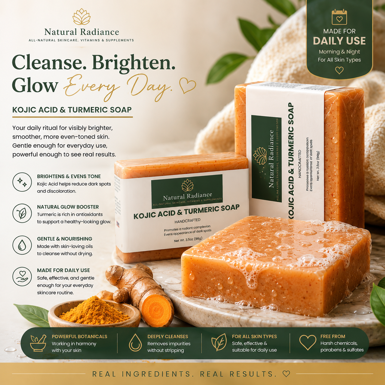 Kojic Acid & Turmeric Soap