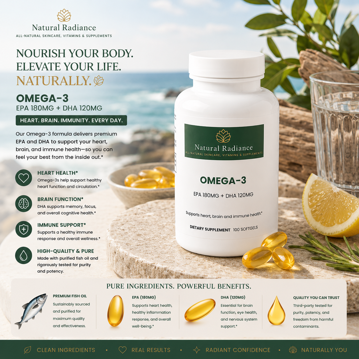 Omega-3 EPA 180mg + DHA 120mg