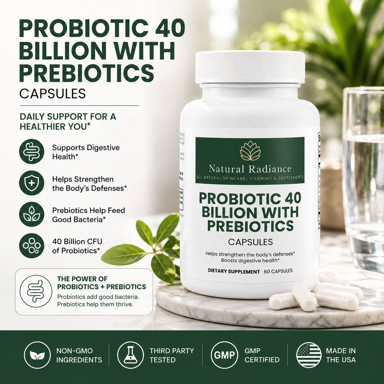 Probiótico 40 mil millones con Prebióticos