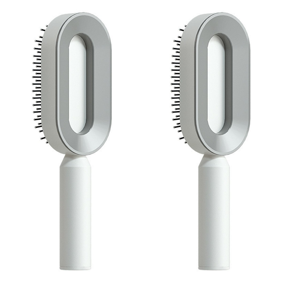 One Click Push Button Self Cleaning Hair Brush