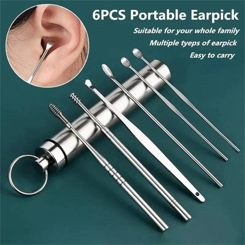 6pcs set Stainless Steel Ear Picking