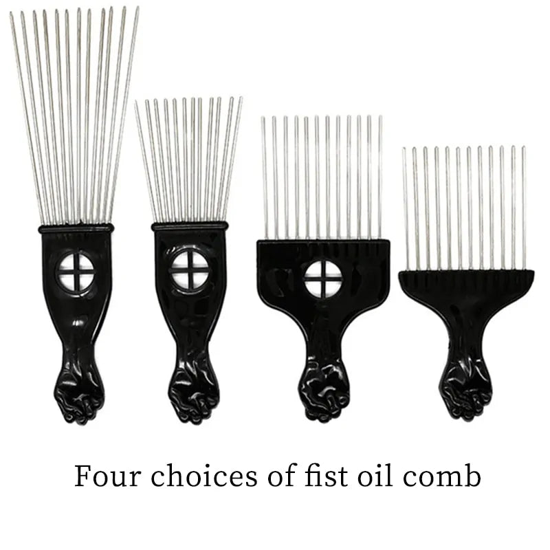 Anti Static Metal Afro Pick Comb