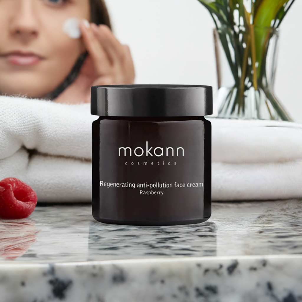 Mokann Regenerating anti-pollution face cream raspberry