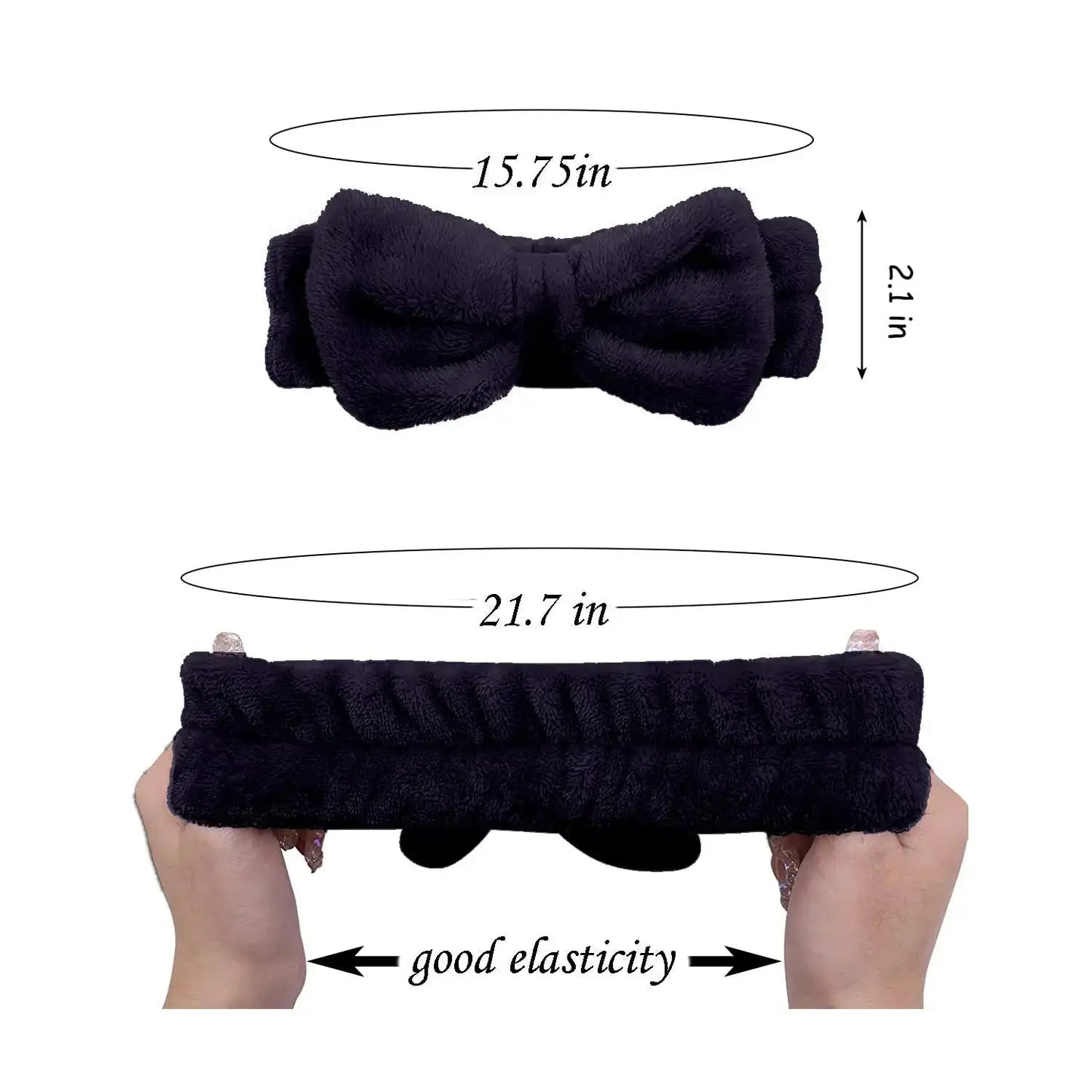 Plush Bow Hair & Wristband Set